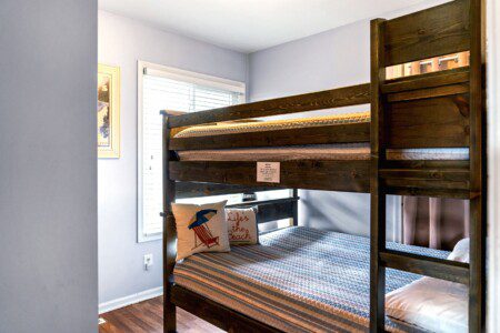 Double bunk beds Bedroom 2 Just Beachy