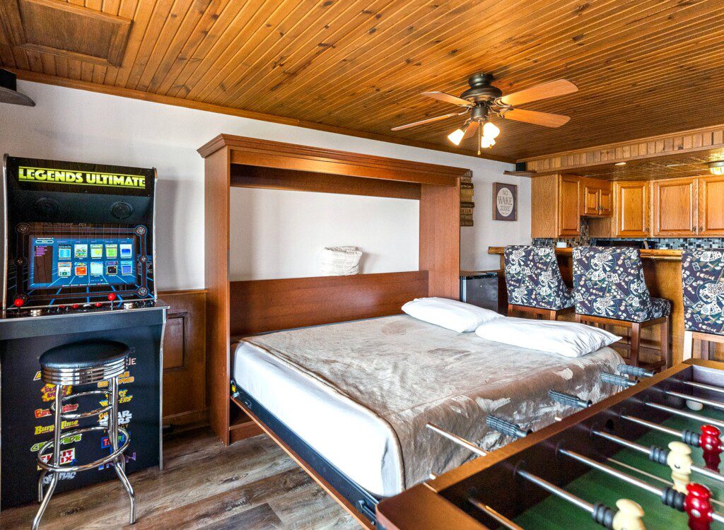 Lower Level Livign area Queen Murphy bed Just Beachy