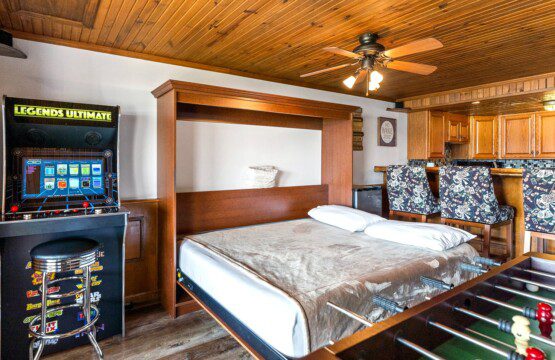 Lower Level Livign area Queen Murphy bed Just Beachy